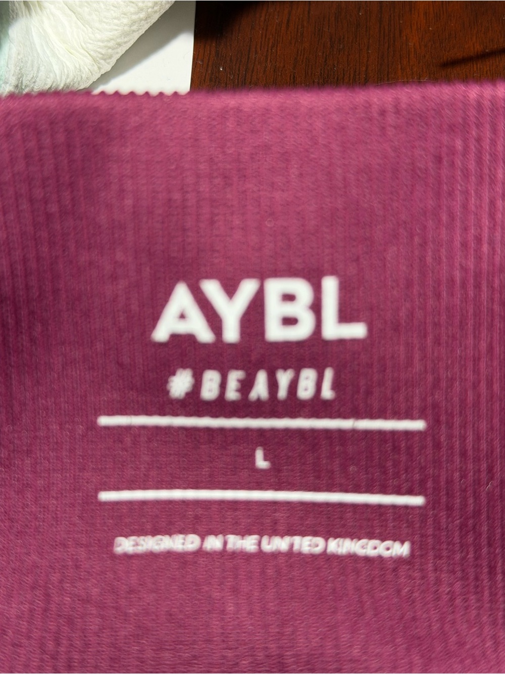 AYBL High Waist Mauve Marl Leggings Women’s Large Gym Yoga Activewear - Picture 2 of 4